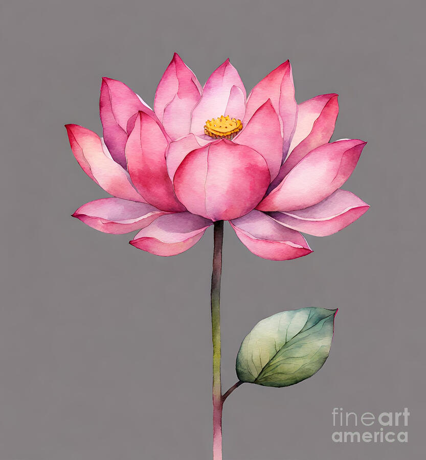 Nature Painting - Lotus #4 by Naveen Sharma