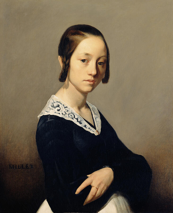 Louise-Antoinette Feuardent, from 1841 Painting by Jean-Francois Millet