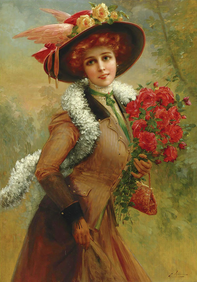 Lovely As A Rose #4 Painting by Emile Vernon