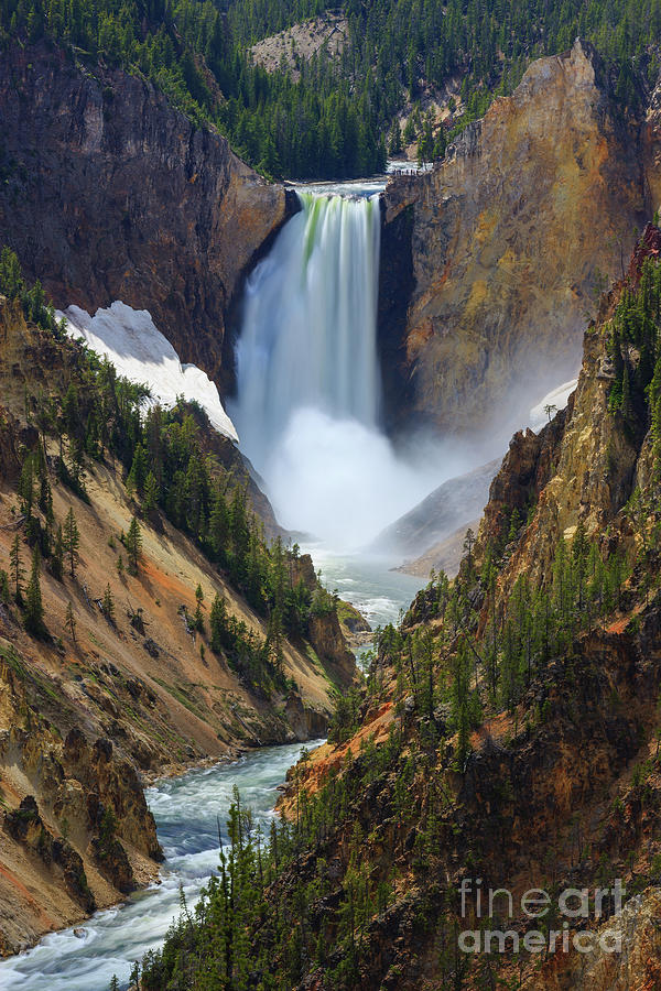 Lower Falls on the Yellowstone river #4 Photograph by Henk Meijer Photography