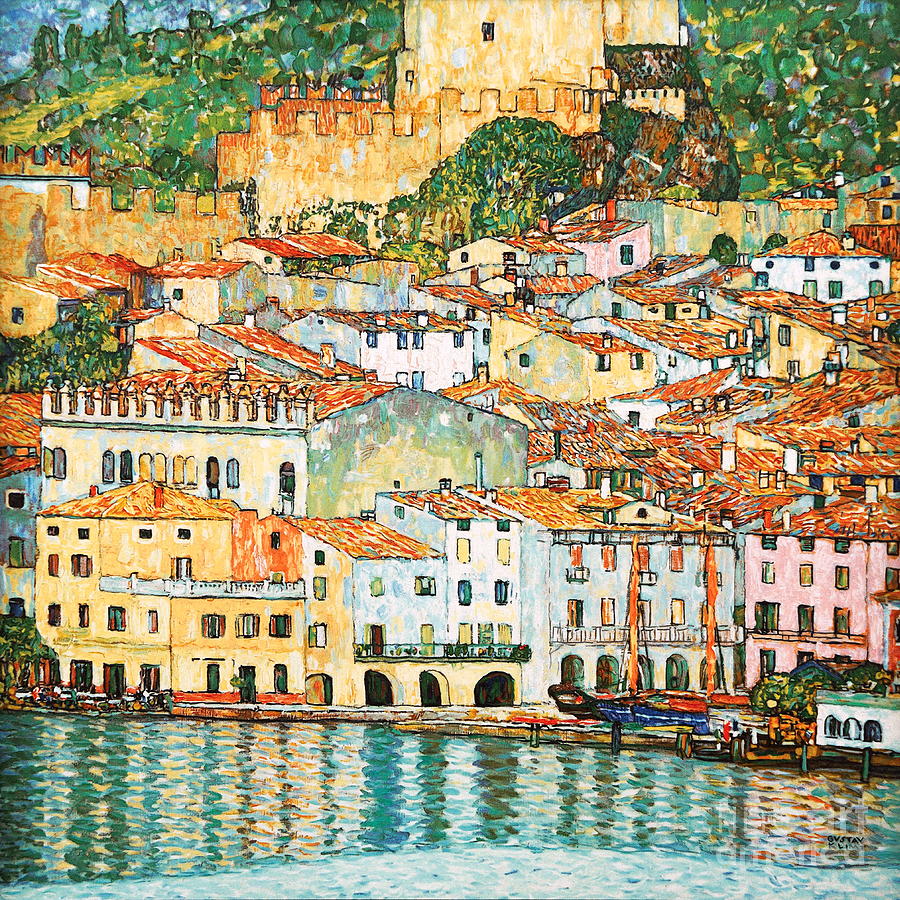 Malcesine on Lake Garda #4 Painting by Gustav Klimt