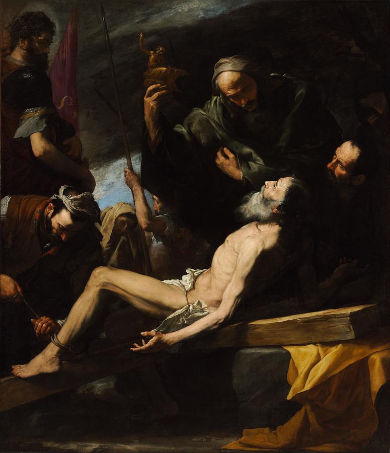 Martyrdom of Saint Andrew #1 Painting by Jusepe de Ribera