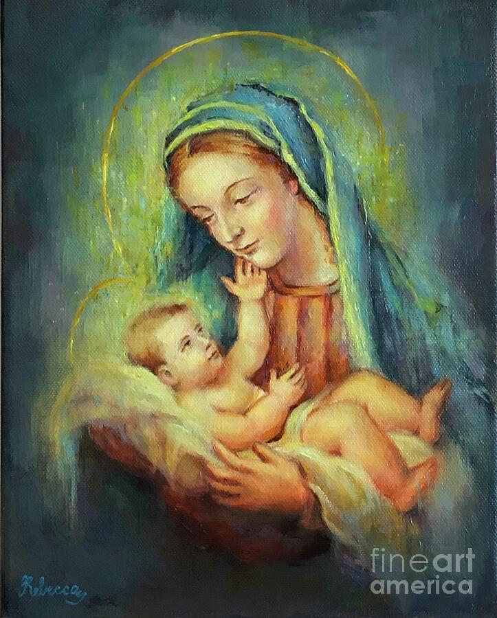 Mary and Jesus Painting by Rebecca Mike | Fine Art America