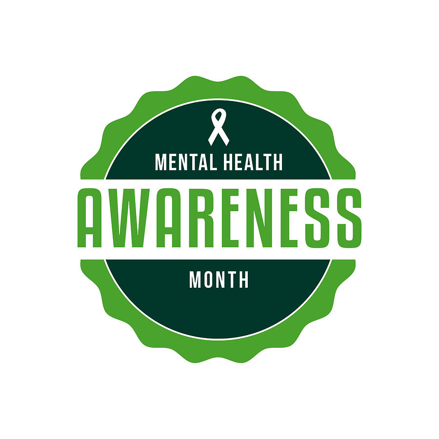 Mental Health Awareness Month Label #4 Drawing by Bortonia