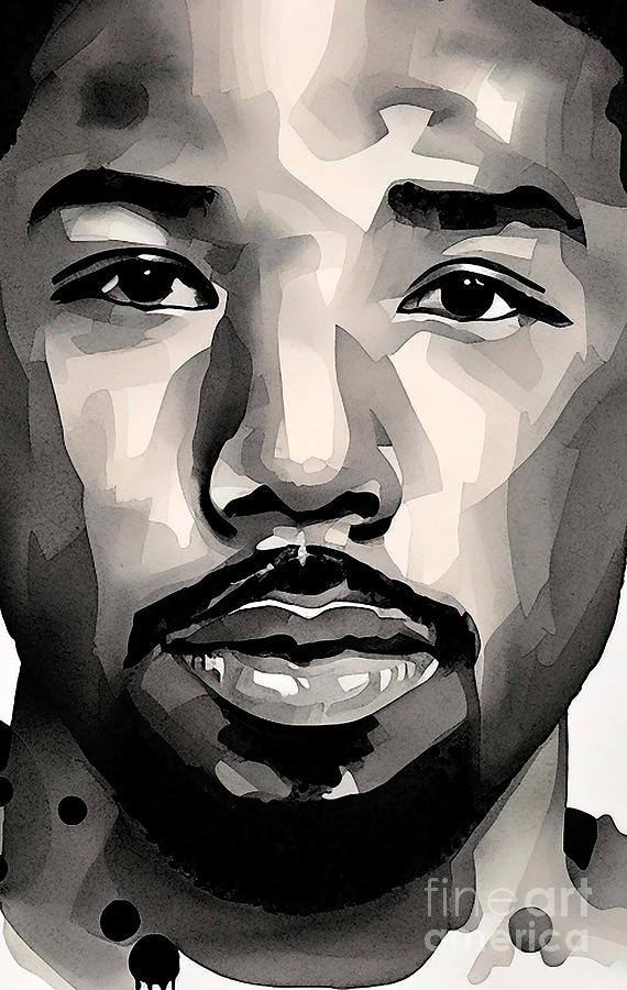 Michael B Jordan Mixed Media By Lisa Von - Fine Art America