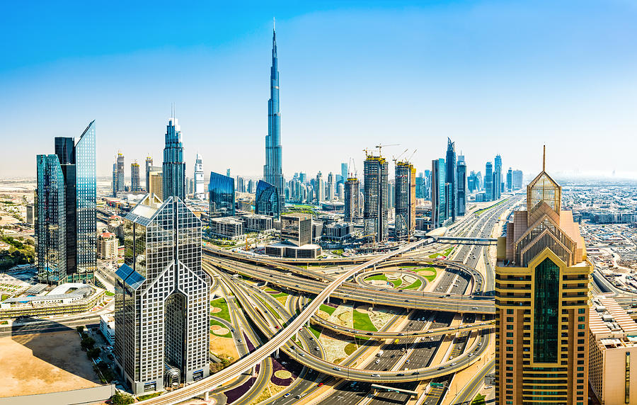 Modern skyscrapers in Downtown Dubai, Dubai, United Arab Emirate Photograph by Mbbirdy