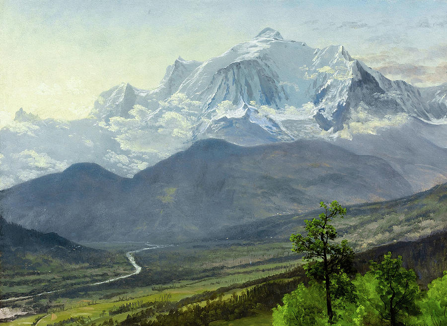 Albert Bierstadt  Painting - Mont Blanc #4 by Alexander Ivanov