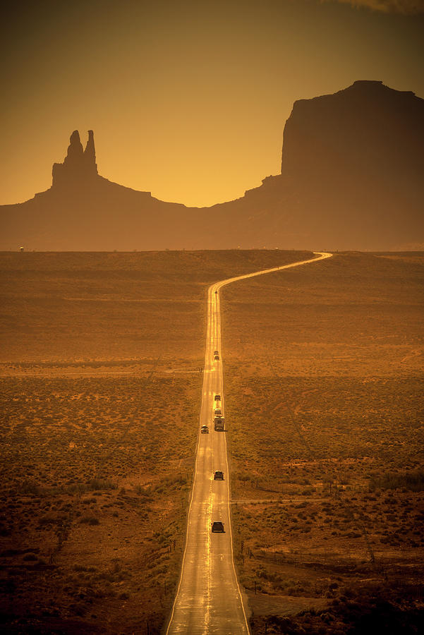 Transportation Photograph - Monument Valley Highway #4 by Alan Copson