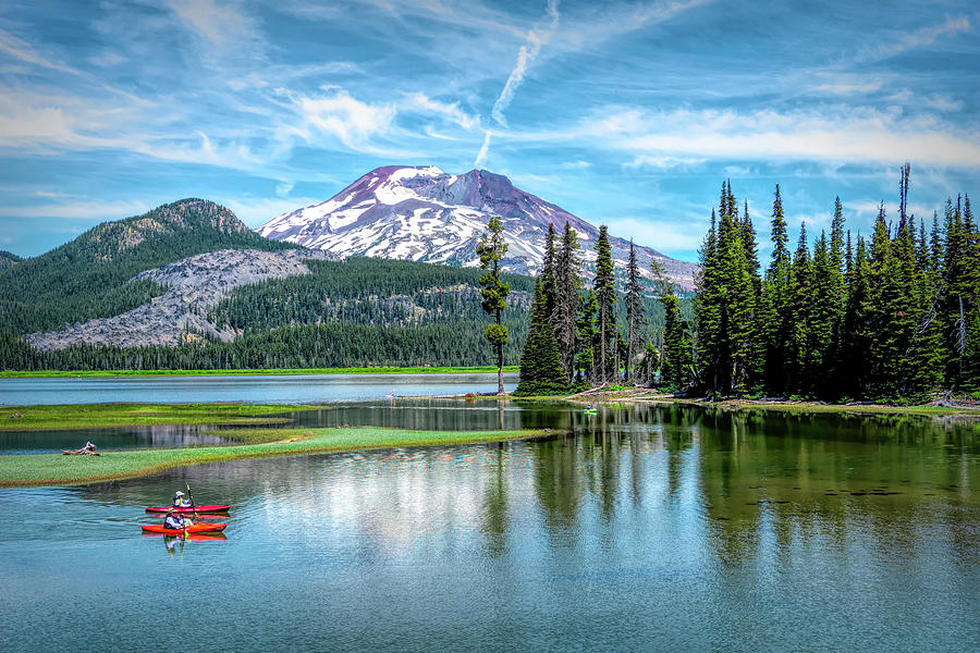 Sparks Lake Photograph - Mount Bachelor and Sparks Lake #4 by Gerald Mettler