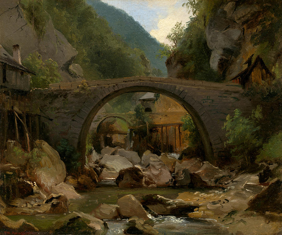 Mountain Stream in the Auvergne #5 Painting by Theodore Rousseau