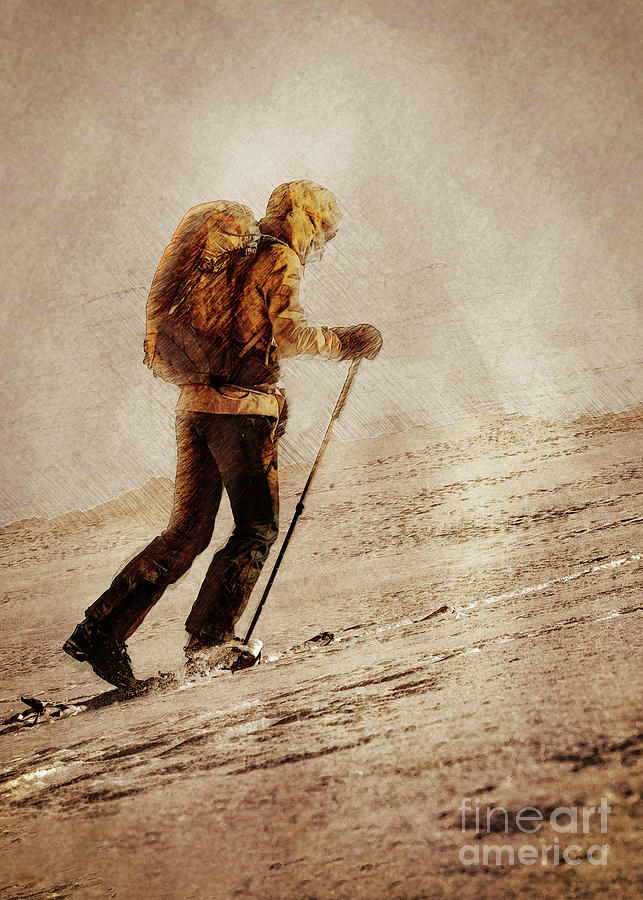 Mountaineer Climbing Sport Art #mountaineer #climbing #sport Digital Art