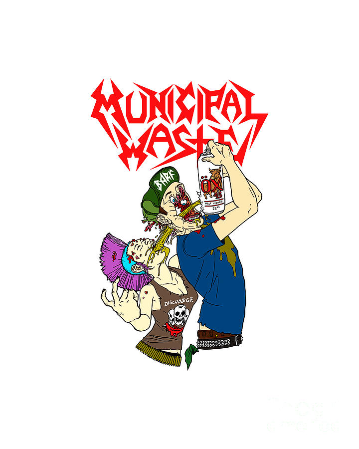 Municipal Waste band group music metal Digital Art by Mramadan Picture ...