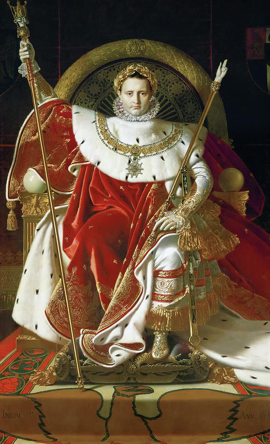 Jean Auguste Dominique Ingres Painting - Napoleon I On His Imperial Throne by Jean Auguste Dominique Ingres