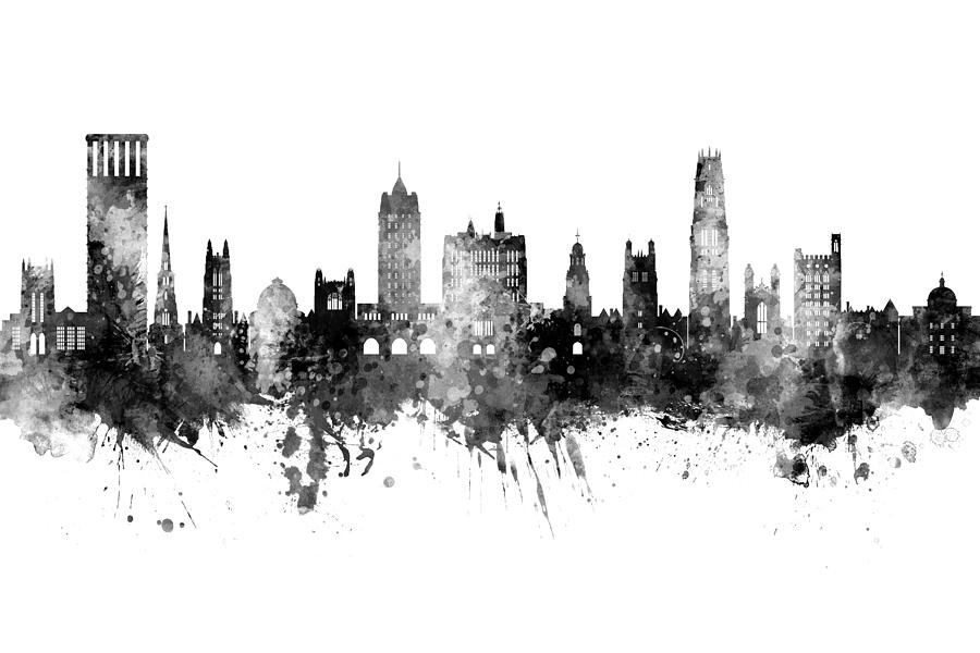 New Haven Connecticut Skyline Digital Art by Michael Tompsett - Fine ...