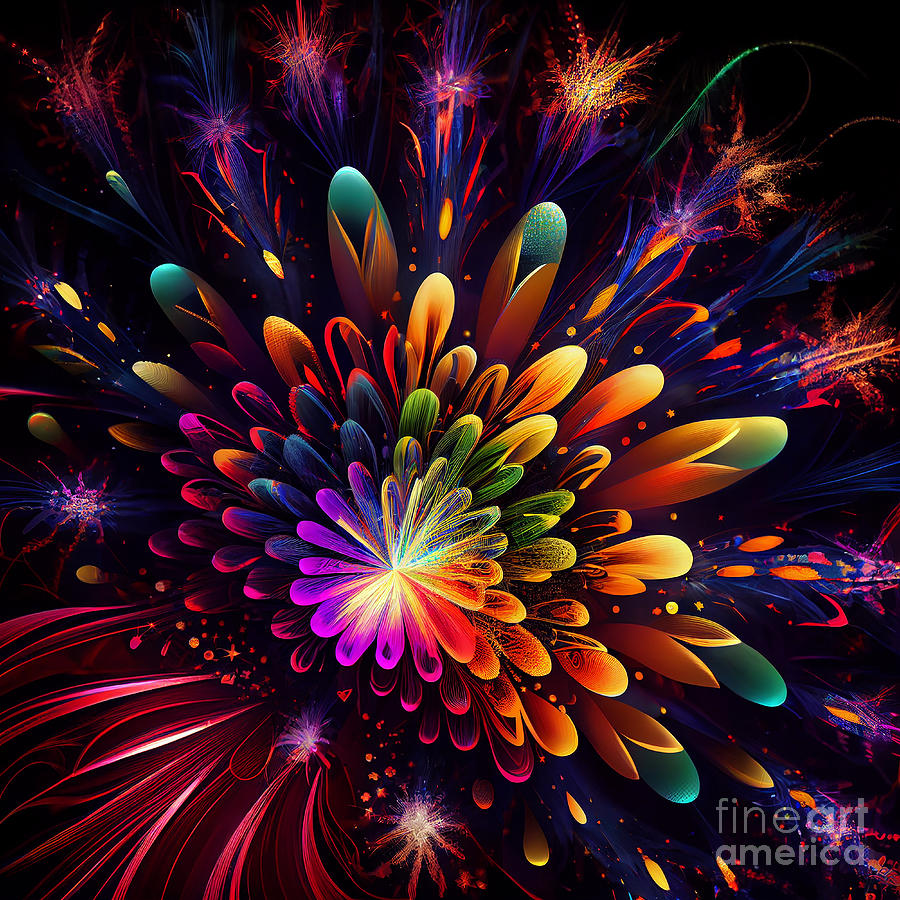 Series Digital Art - Fireworks magic #1 by Sabantha