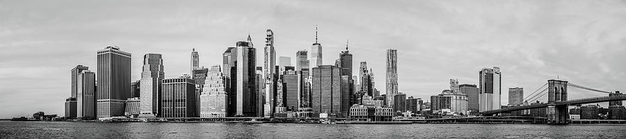 New York City Manhattan Skyline On A Cloudy Day In November #4 Photograph by Alex Grichenko
