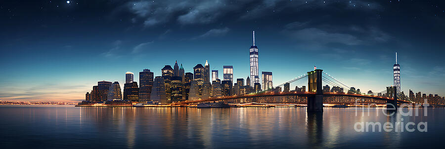 New York City Usa Looks Crystal Clear Under By Asar Studios Painting