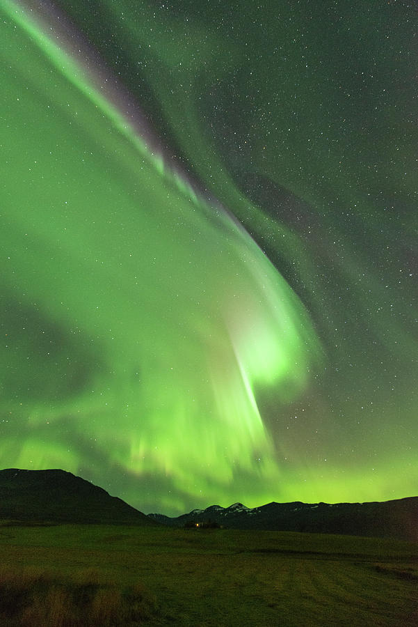 Northern lights in Akureyri, Iceland #5 Digital Art by Michael Lee