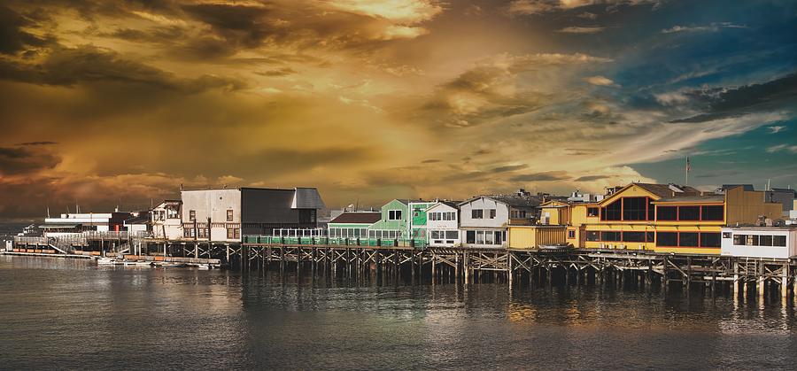 Sunset Photograph - Old Fishermans Wharf at Sunset #4 by Mountain Dreams