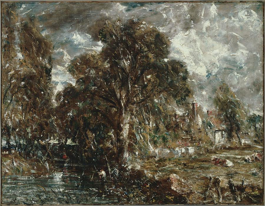 On The River Stour Painting By John Constable Pixels