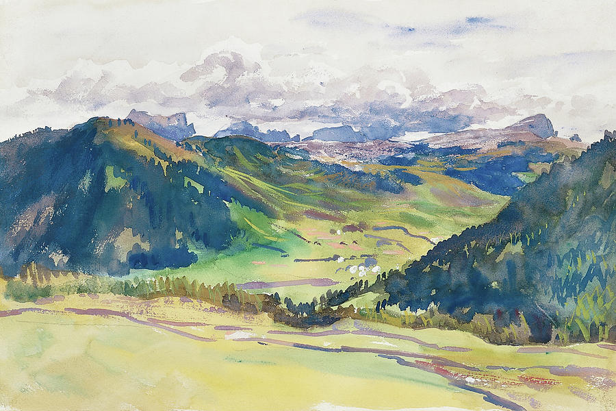 John Singer Sargent Painting - Open Valley, Dolomites #6 by John Singer Sargent