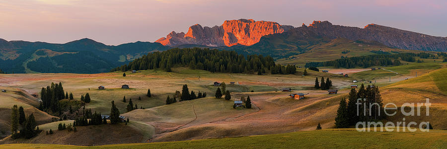 Panorama from Alpe di Siusi #4 Photograph by Henk Meijer Photography