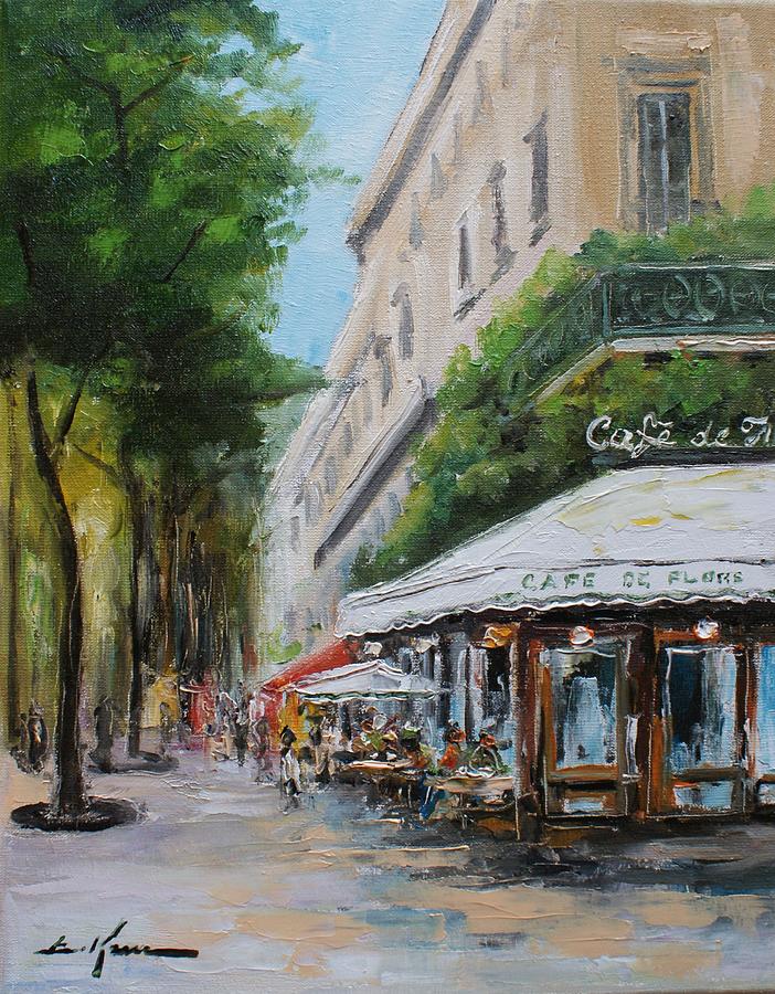 Paris Cafe #4 Painting by Luke Karcz