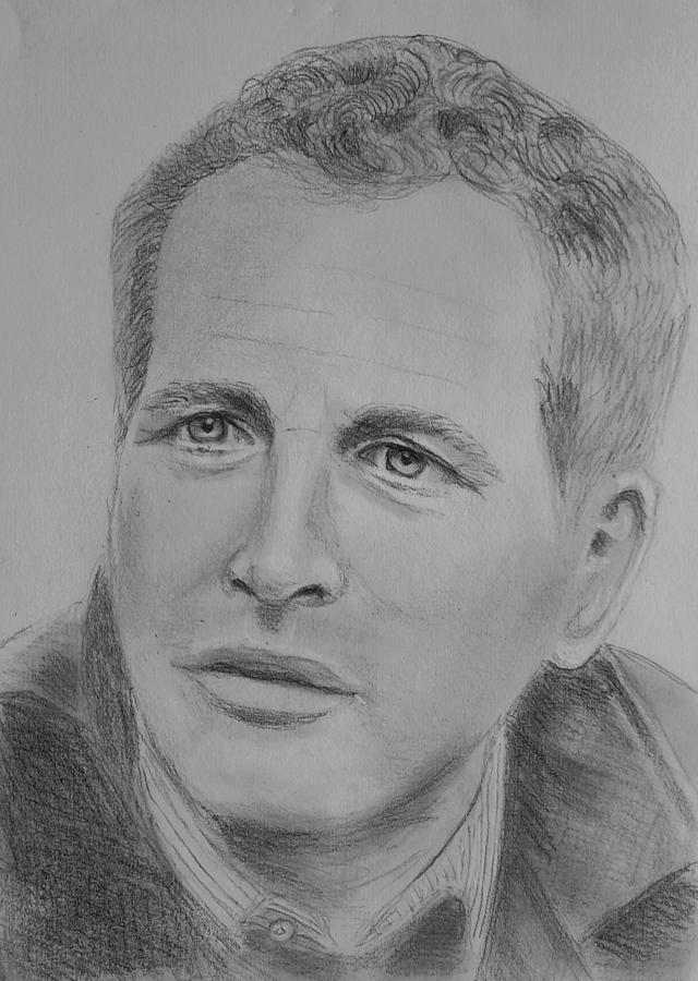 Paul Newman Drawing by Paul Blackmore - Pixels