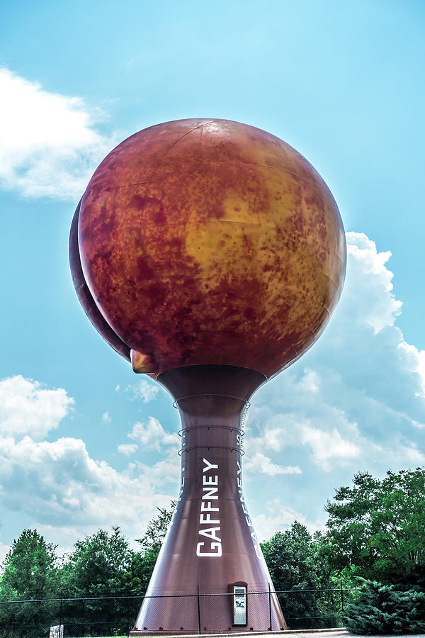 Peachoid Peach Water Tower in Gaffney South Carolina SC along In #4 Photograph by Alex Grichenko