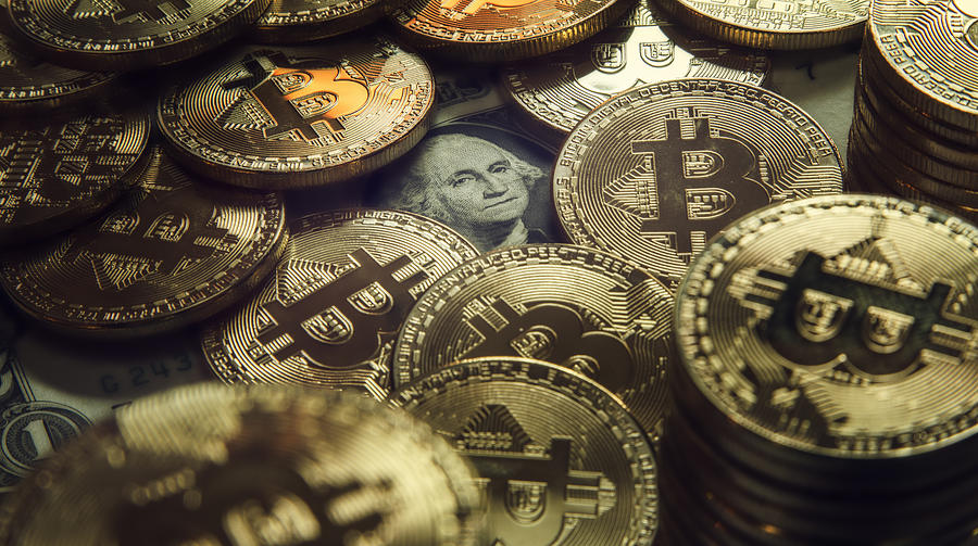 Physical version of Bitcoin coin aka virtual money. #4 Photograph by David Trood