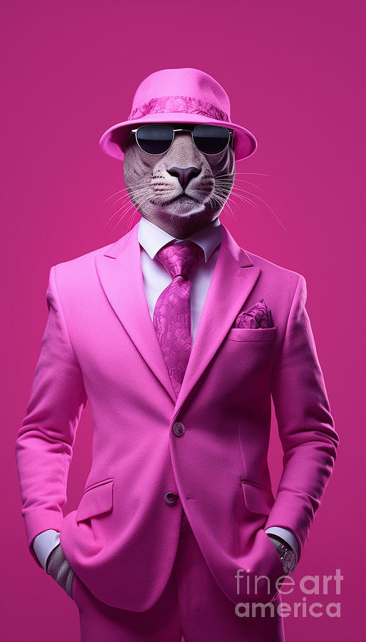 Pink  Panther  Is  Human  Realistic  Award  Winning  By Asar Studios Painting