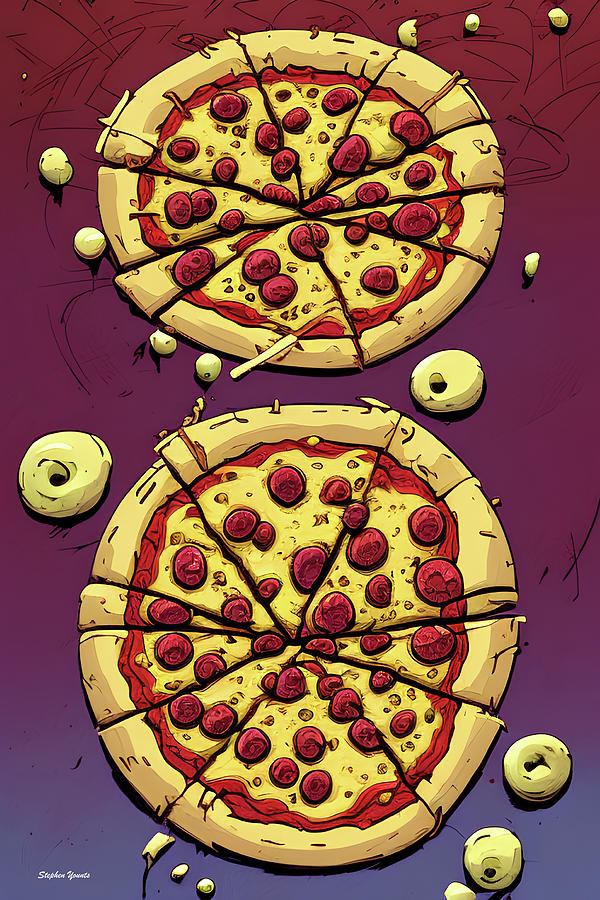 Chicago Digital Art - Pizza #4 by Stephen Younts