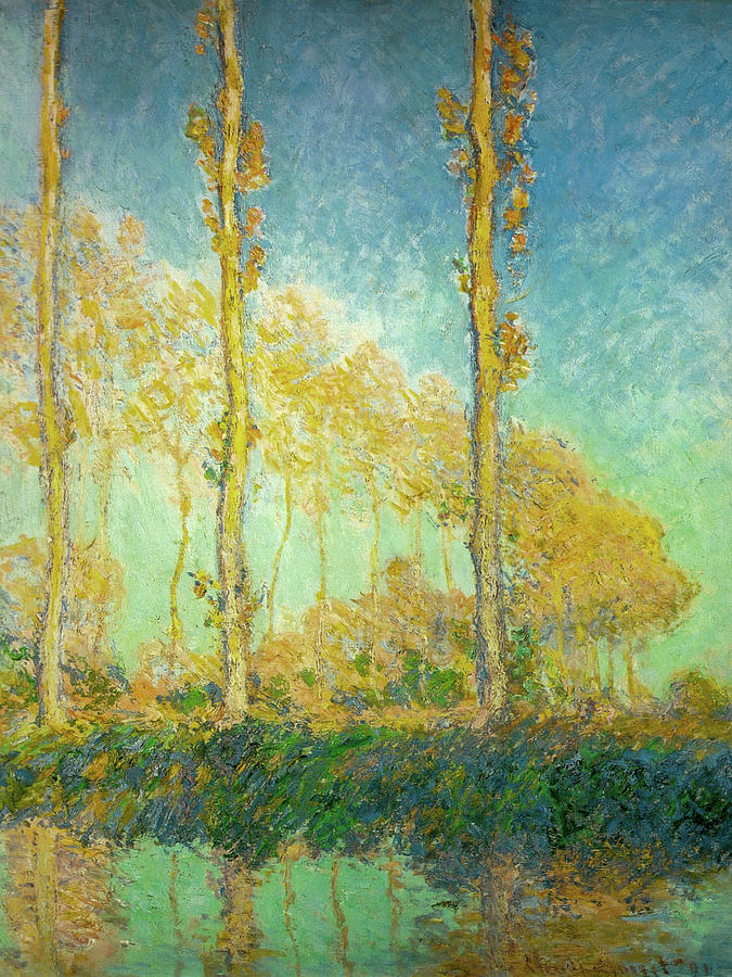 Poplars 1891 Painting by Claude Monet - Pixels