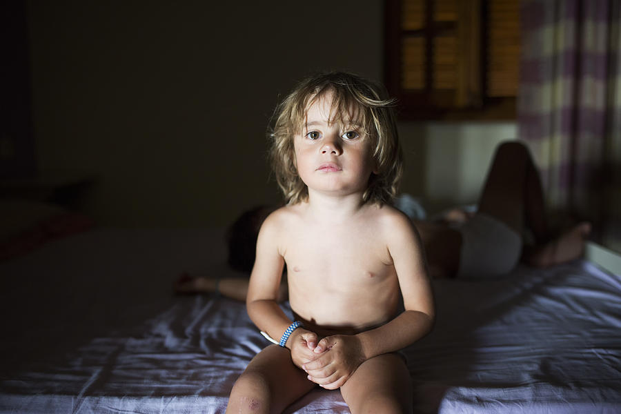 Portrait of a 2 year old boy #4 Photograph by Thanasis Zovoilis