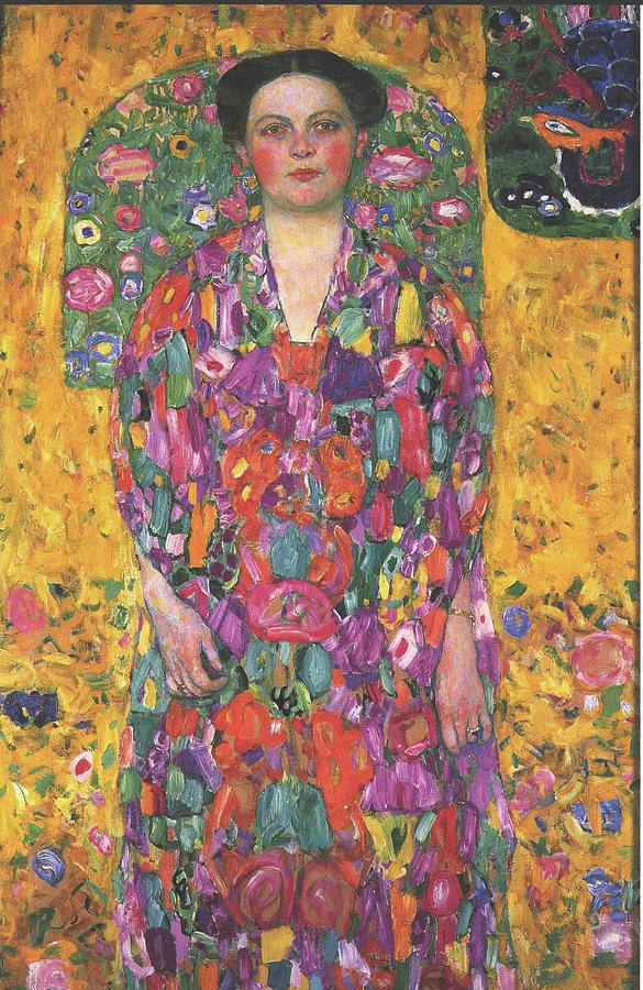 Portrait Of Eugenia Primavesi By Gustav Klimt Painting