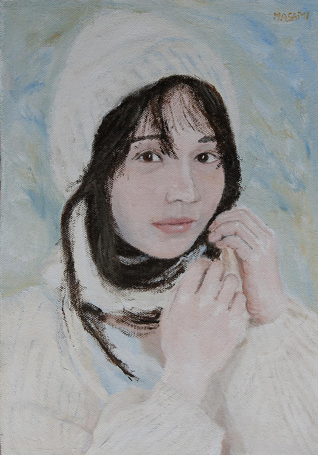 Portrait of Young Woman #4 Painting by Masami IIDA