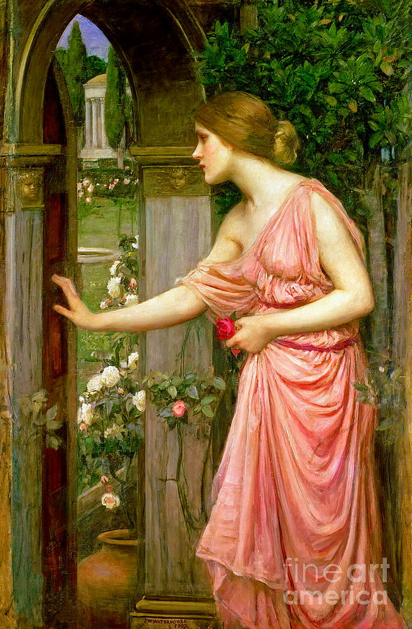 Psyche Entering Cupids Garden Painting by John William Waterhouse