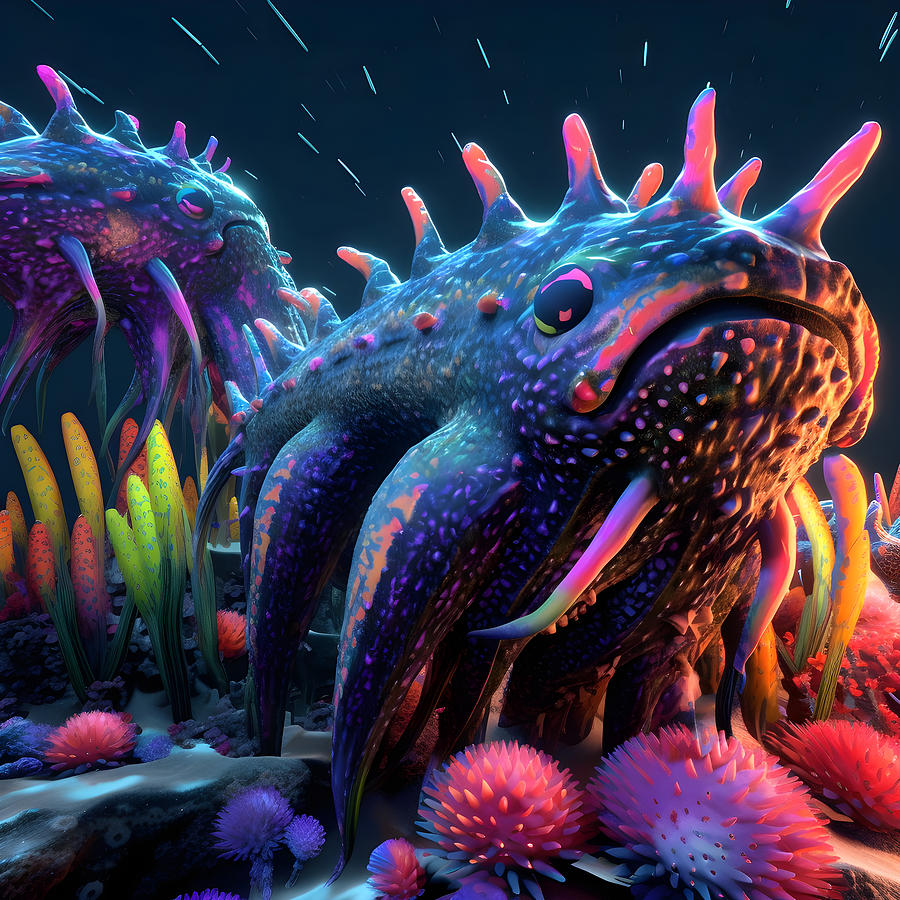 Psychedelic Sea Creature Digital Art By Vincent Carter - Fine Art America