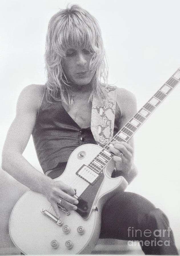 Ozzy Osbourne Photograph - Randy Rhoads at Day on the Green - July 4th 1981 #2 by Daniel Larsen