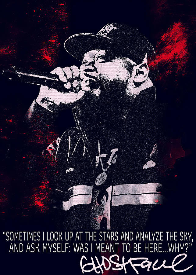 Rapper Ghostface Killah Digital Art by Saini Nagy