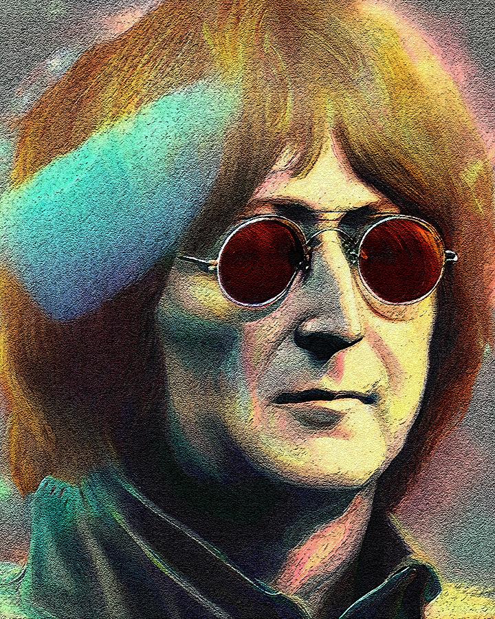 Realistic Portrait Of John Winston Lennon Digital Art by Edgar Dorice ...
