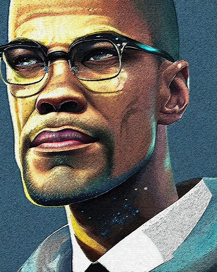 Realistic Portrait Of Malcolm X Digital Art by Edgar Dorice - Pixels