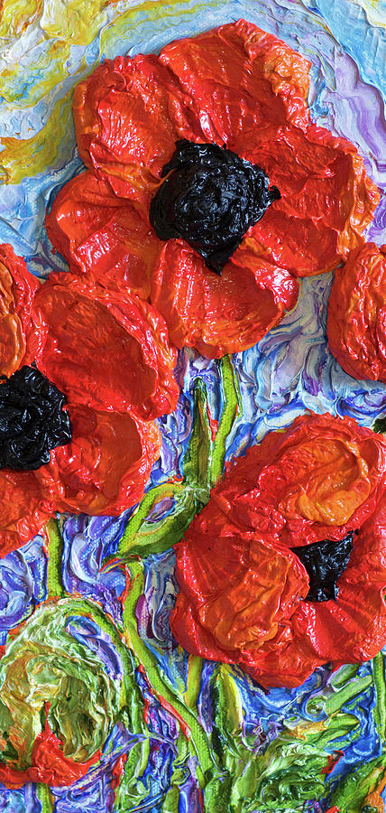 Brilliant Red Poppies Painting by Paris Wyatt Llanso