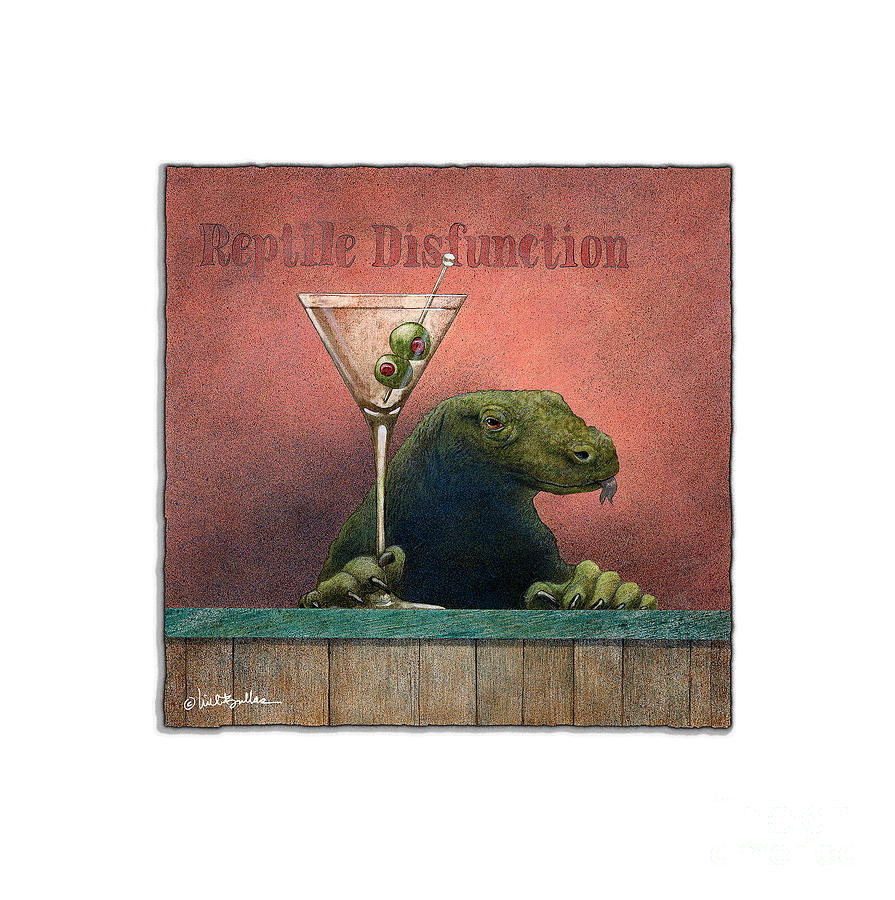 Reptile Disfunction... #2 Painting by Will Bullas