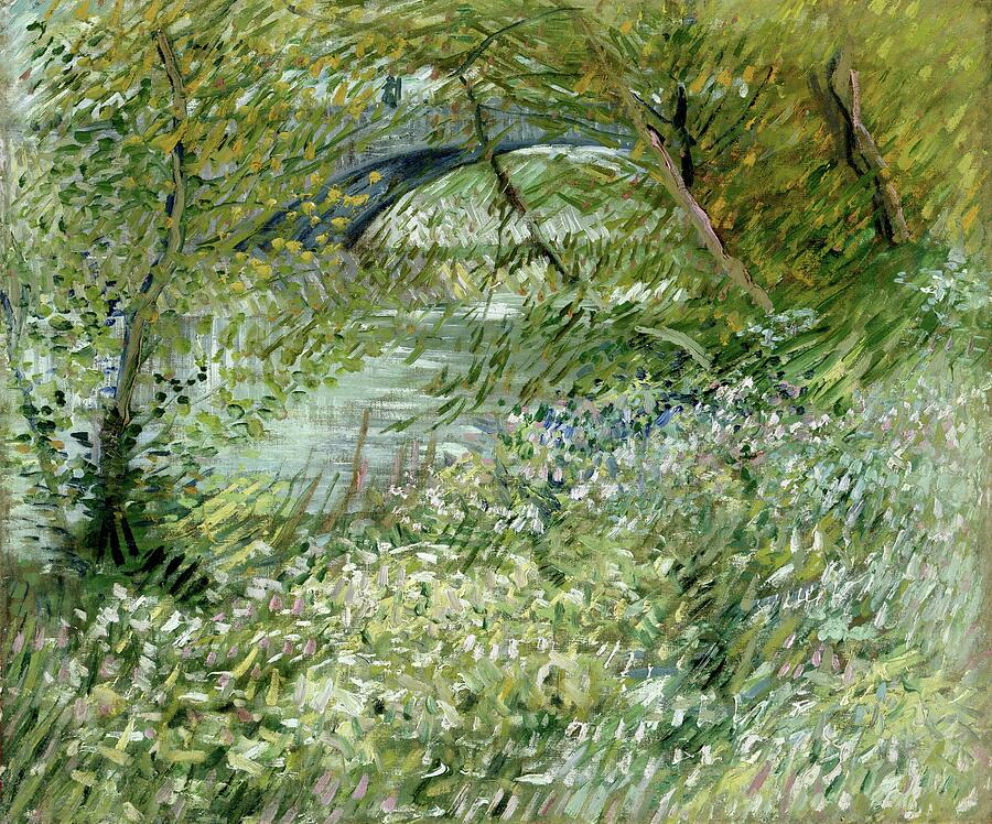 Vincent Van Gogh Painting - River Bank in Springtime #4 by Vincent van Gogh