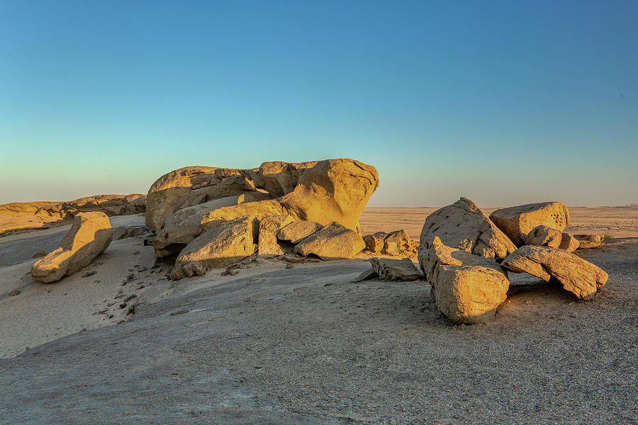 Rock formation in Namib desert in sunset, landscape Photograph by ...