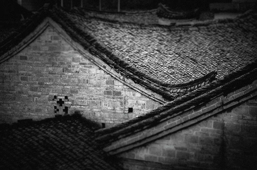 Roof of old house #4 Photograph by Carl Ning