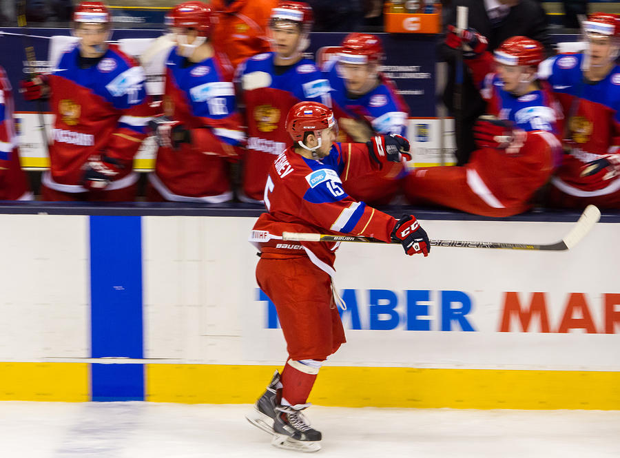 Russia v Sweden - Semifinal - 2015 IIHF World Junior Championship #4 Photograph by Dennis Pajot