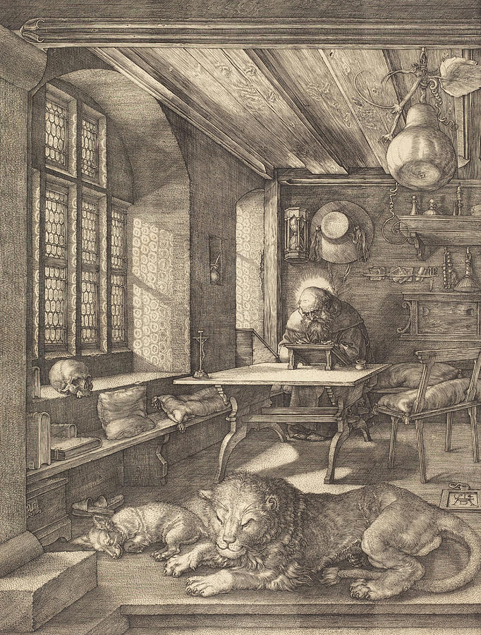 Saint Jerome in His Study Drawing by Albrecht Durer - Pixels