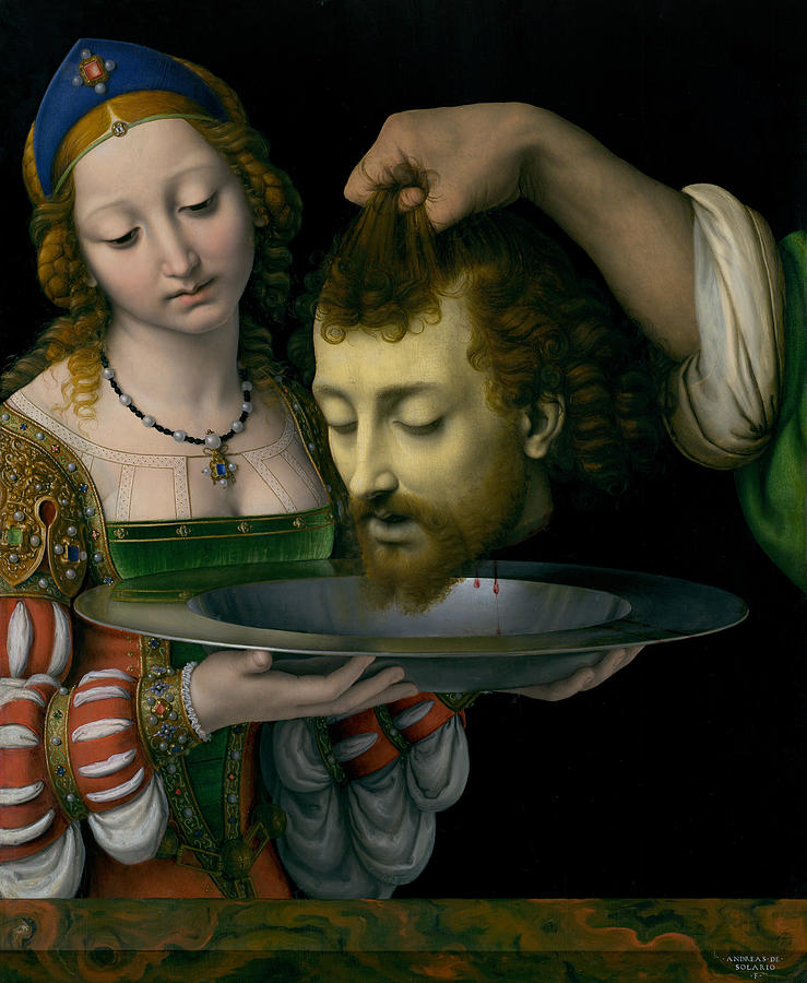 Summer Painting - Salome with the Head of Saint John the Baptist by Andrea Solario by Mango Art